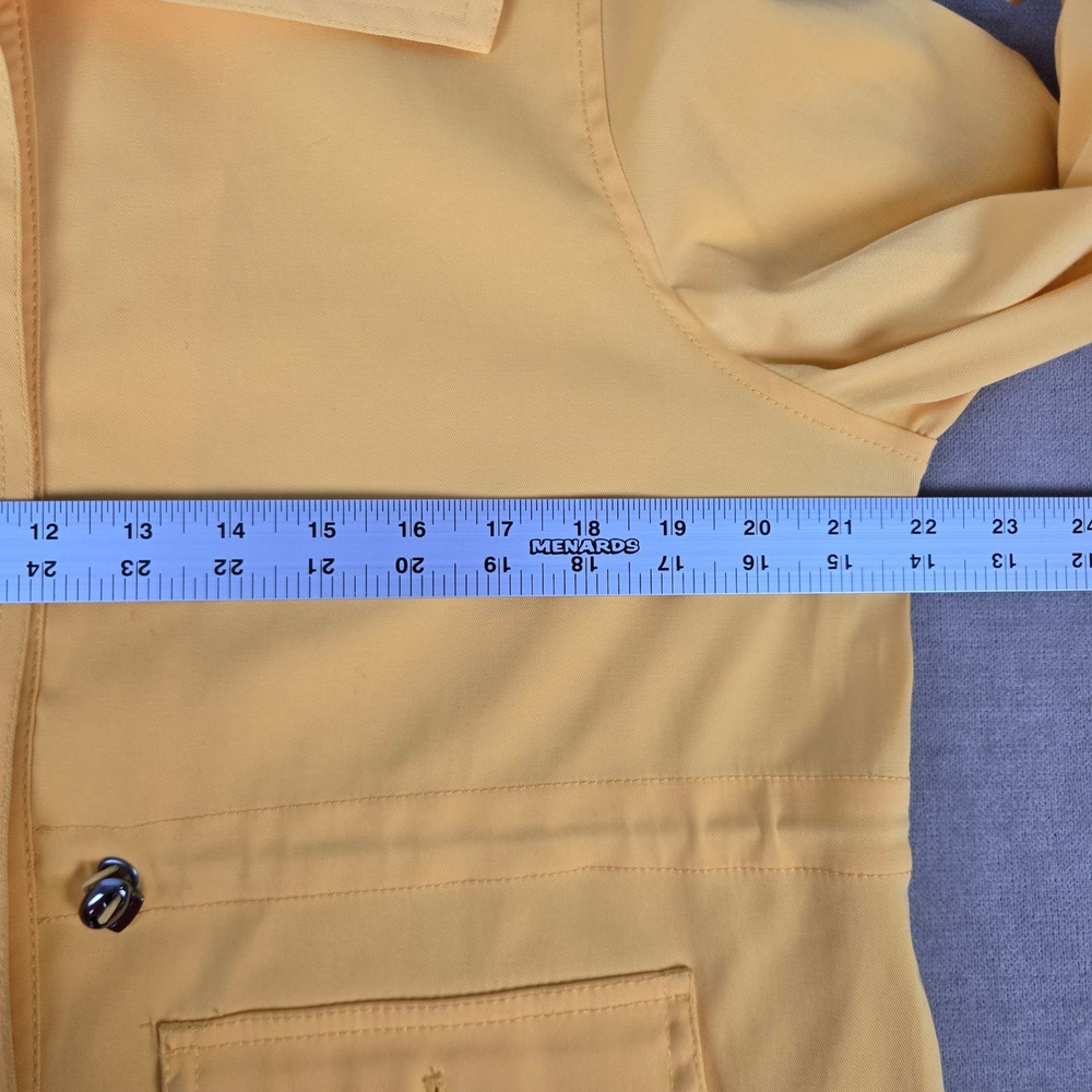 Ruby Rd Womens Yellow Utility Jacket 12 Button Front Drawstring Waist 3/4 Slv - Picture 4 of 9